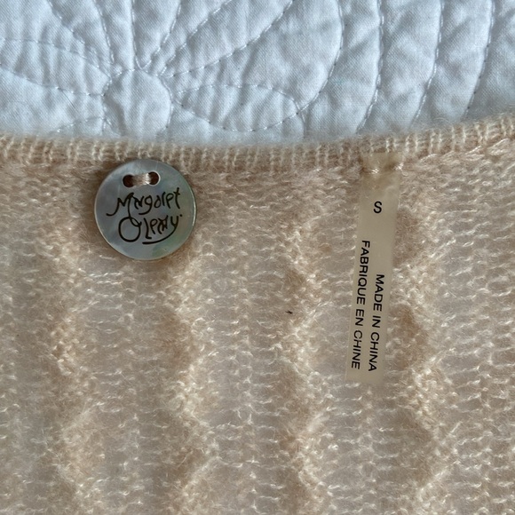 Margaret O’Leary Cashmere Spun Silk Sweater Cream Ivory Small - Picture 4 of 14